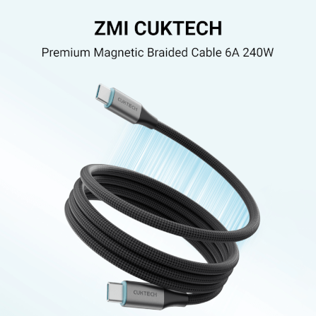 สายชาร์จเร็ว CUKTECH รุ่น CMC615 USB-C to USB-C 6A 240W ยาว 1.5 เมตร สีดำ ( รองรับชาร์จเร็ว PD3.1 )_1